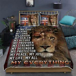 Jesus Lion Of Judah My Everything Quilt Bedding Set Christian Gift For Believers 2 lojfqw.jpg