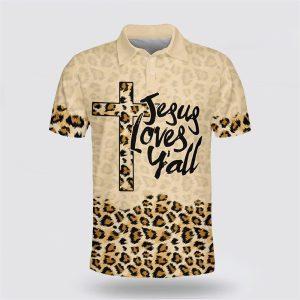 Jesus Love Y’all Cross Polo Shirt –…