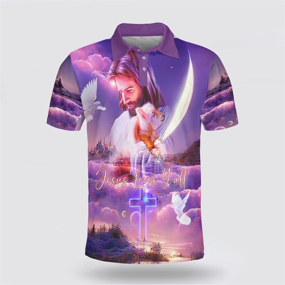 Jesus Loves Y’all Polo Shirt – Gifts For Jesus Lovers Jesus Loves Y’all Polo Shirt – Gifts For Jesus Lovers