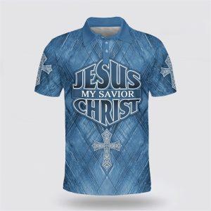 Jesus My Savior Christ Cross Polo Shirt…