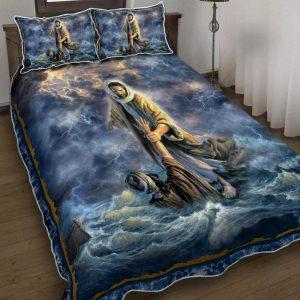 Jesus My Savior Quilt Bedding Set Christian Gift For Believers 1 mfcjhh.jpg