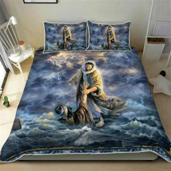 Jesus My Savior Quilt Bedding Set – Christian Gift For Believers