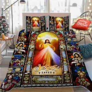 Jesus Of Divine Mercy Quilt Bedding Set Christian Gift For Believers 3 wxig6b.jpg