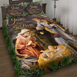 Jesus Our Savior Is Born Quilt Bedding…