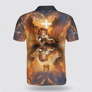 Jesus Picture And Lion Dove Polo Shirt Gifts For Jesus Lovers 2 fmlarx.jpg
