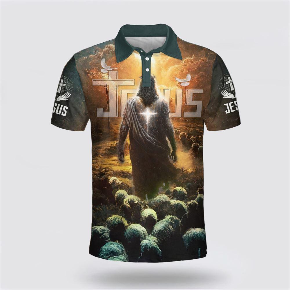 Jesus Potrait Polo Shirt – Gifts For Christian Families Jesus Potrait Polo Shirt – Gifts For Christian Families