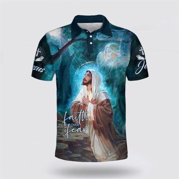 Jesus Praying In The Forest Polo Shirt – Gifts For Christian Families
