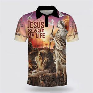 Jesus Saved My Life Lamb And Lion Polo Shirt Gifts For Christian Families 1 su9zlg.jpg