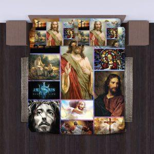Jesus Saved My Life Quilt Bedding Set Christian Gift For Believers 3 szkolz.jpg