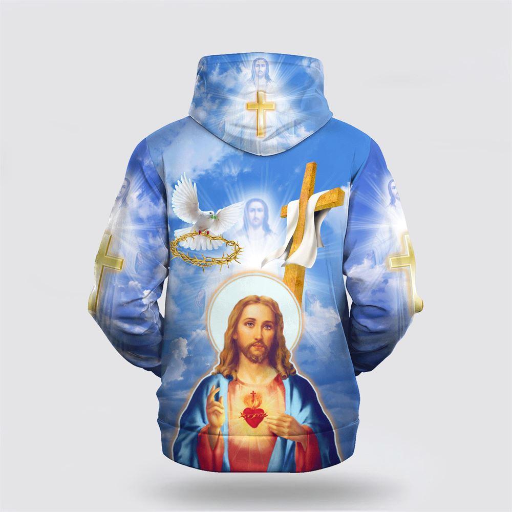 Jesus The Cross Dove All Over Print 3D Hoodie – Gifts For Jesus Lovers Jesus The Cross Dove All Over Print 3D Hoodie – Gifts For Jesus Lovers