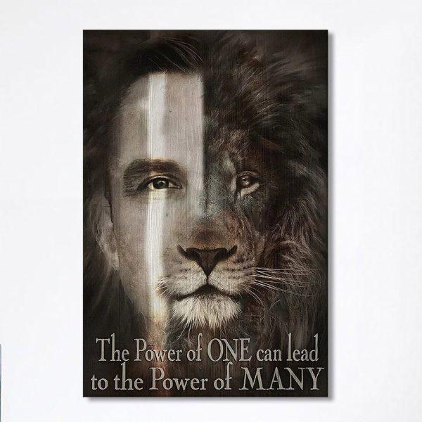 Jesus The Lion Of Judah Canvas – The Perfect Combination Canvas Art – Christian Art – Bible Verse Wall Art – Religious Home Decor