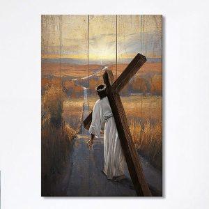 Jesus Walking On The Road To Emmaus Canvas Christian Wall Art Canvas Religious Home Decor lcury6.jpg
