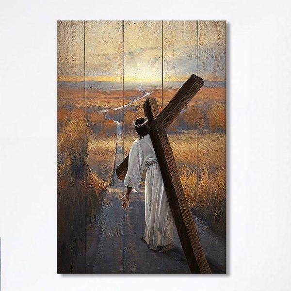 Jesus Walking On The Road To Emmaus Canvas – Christian Wall Art Canvas – Religious Home Decor