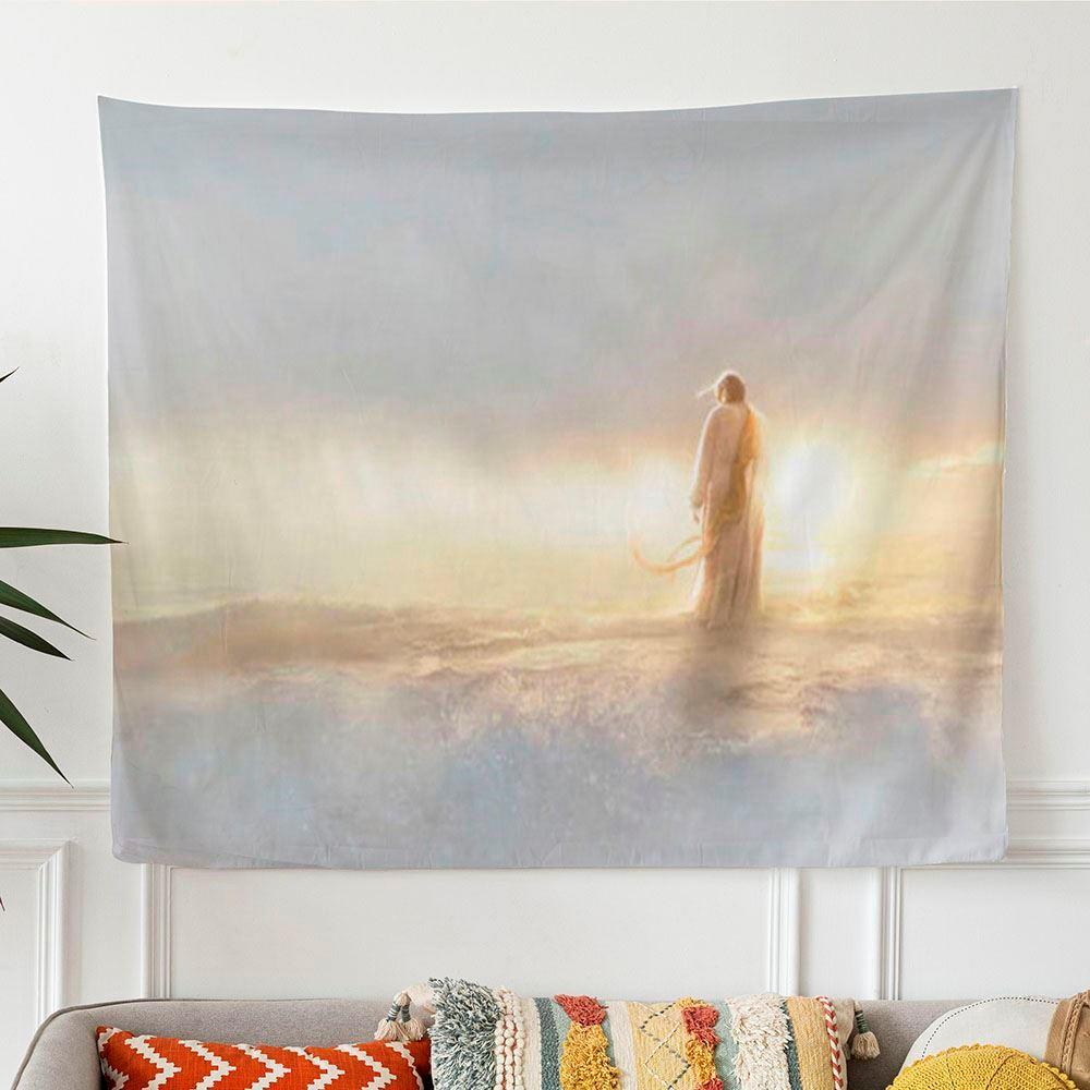Jesus Walking On The Water Tapestry Art – Tapestries Gifts For Christian Families