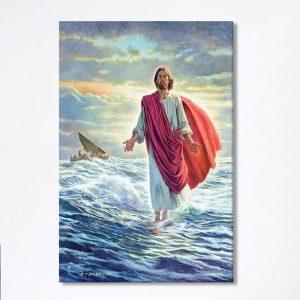Jesus Walking On Water Canvas Prints –…