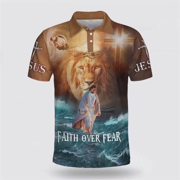 Jesus Walking On Water Polo Shirt – Gifts For Christian Families