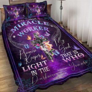 Jesus Way Maker Miracle Worker Promise Keeper Quilt Bedding Set Christian Gift For Believers 1 urqfsv.jpg