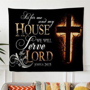 Joshua 2415 Tapestry Wall Art Bible Verse…