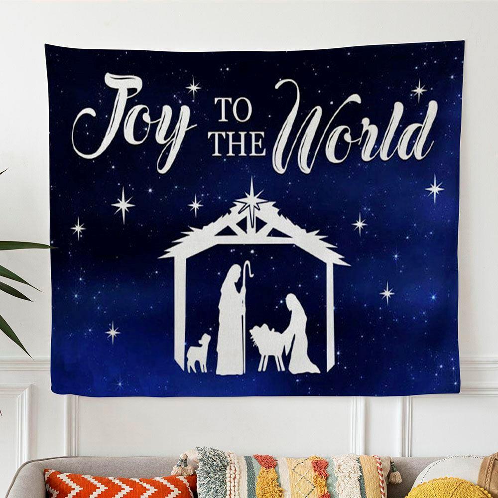Joy To The World Nativity Scene Christmas Tapestry Wall Art – Tapestries Gifts For Christian Families Joy To The World Nativity Scene Christmas Tapestry Wall Art – Tapestries Gifts For Christian Families