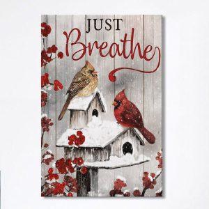 Just Breathe Cardinals Canvas Prints Christian Wall Decor Bible Verse Canvas Art lc8qnt.jpg