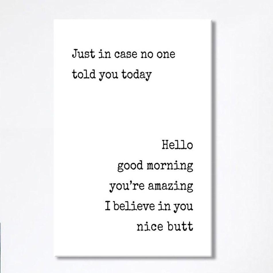 Just In Case No One Told You Today Canvas Wall Art – Inspirational Positive Quotes Sayings For Wall Decor Just In Case No One Told You Today Canvas Wall Art – Inspirational Positive Quotes Sayings For Wall Decor