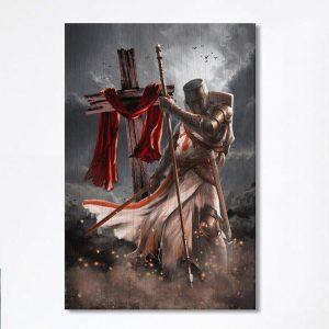 Knight Templar And Cross Jesus Canvas Prints…