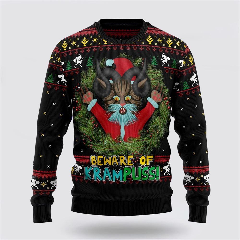 Krampuss Cat Ugly Christmas Sweater – Cat Lover Christmas Sweater