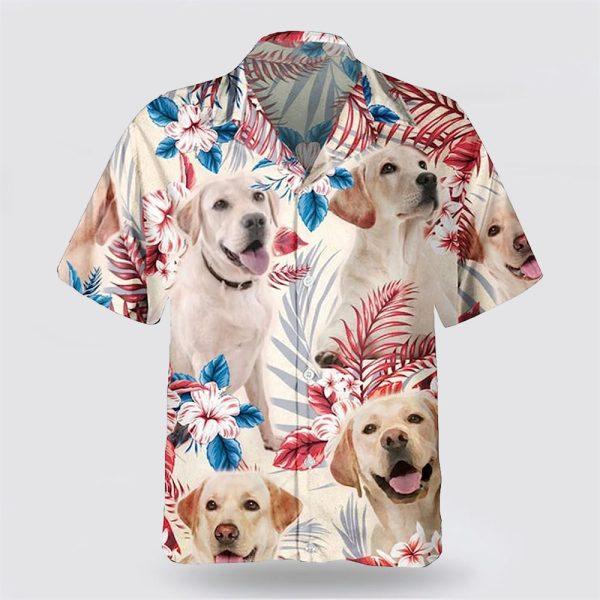 Labrador On The Red Flower Tropic Background Hawaiian Shirt – Pet Lover Hawaiian Shirts