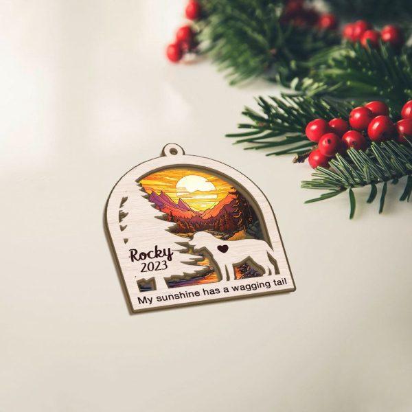 Labrador Retriever Christmas Suncatcher Ornament – Christmas Ornaments Personalized Gift For Dog Lover