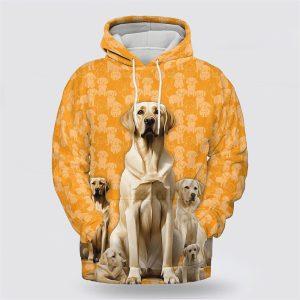 Labrador Retriever Dog On The Orange Background All Over Print Hoodie Shirt Gift For Dog Lover 1 mvbglu.jpg