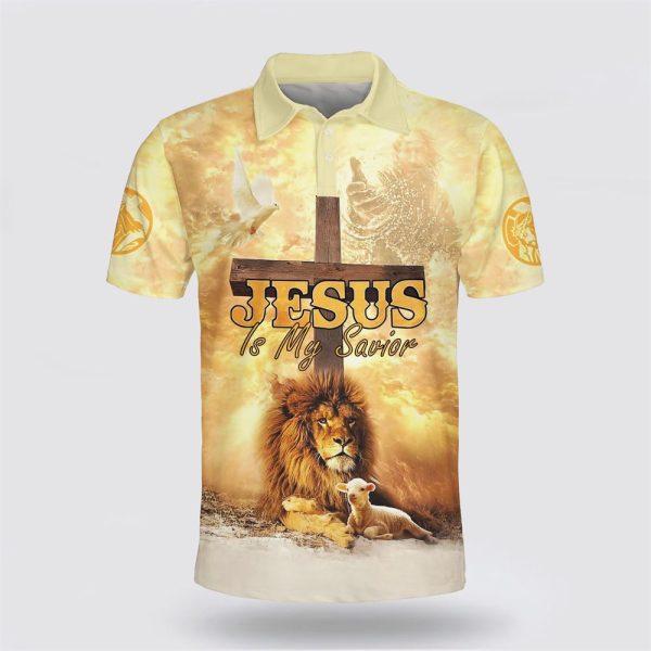 Lamb And Lion Jesus Is My Savior Polo Shirt – Gifts For Christian Families