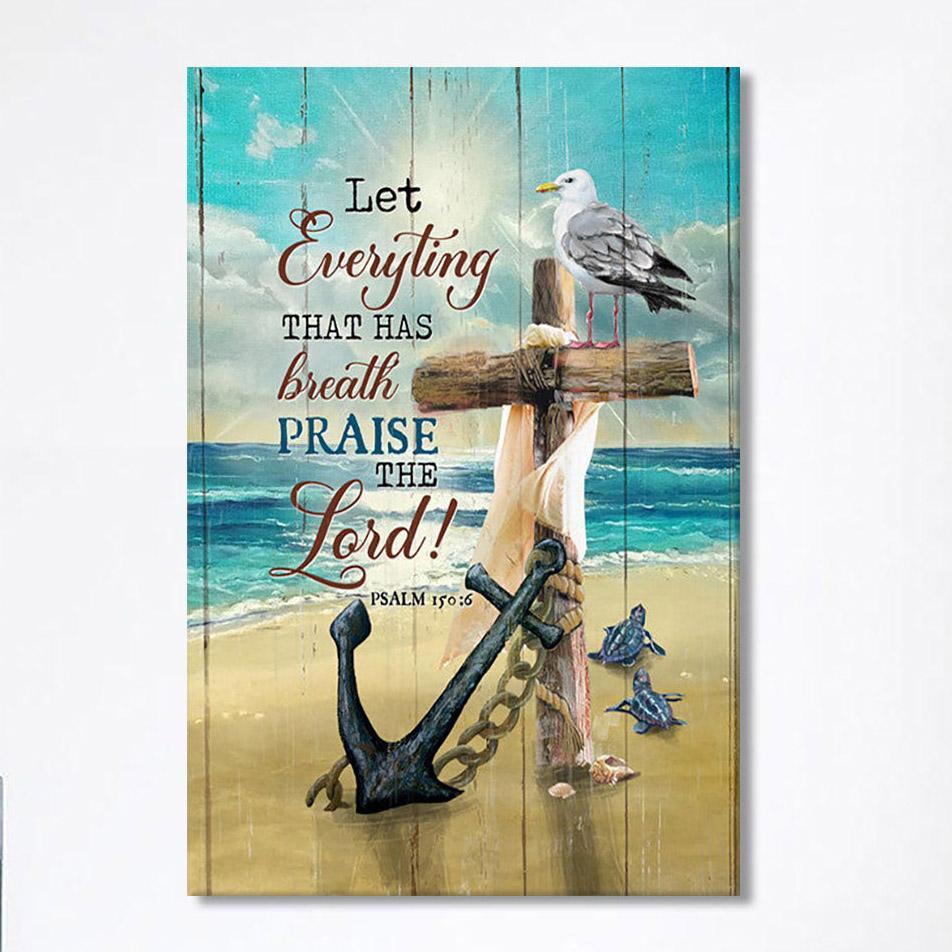 Let Everything That Has Breath Canvas – Anchor Wooden Cross Pretty Seagull Canvas Wall Art – Christian Canvas Prints Let Everything That Has Breath Canvas – Anchor Wooden Cross Pretty Seagull Canvas Wall Art – Christian Canvas Prints
