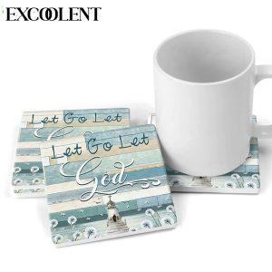 Let Go Let God Stone Coasters Coasters Gifts For Christian 2 t shirt
