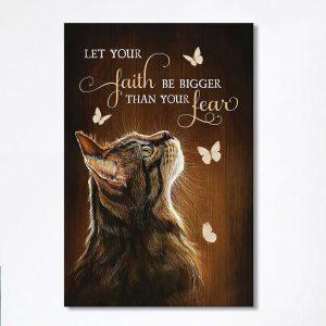Let Your Faith Tabby Cat White Butterfly…