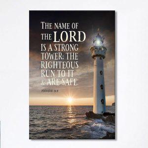 Lighthouse Wall Art – Proverbs 18 10…