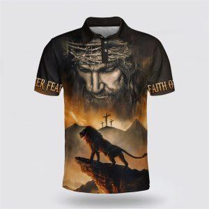 Lion And Jesus Christ Polo Shirt Gifts For Christian Families 1 kjmfze.jpg