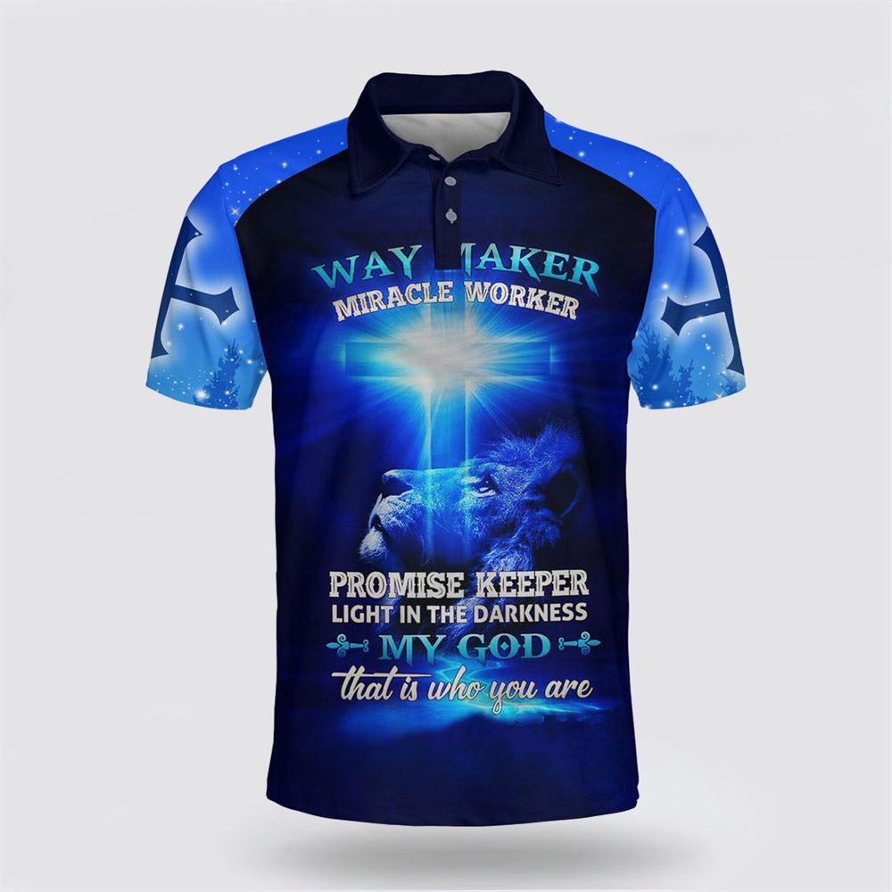 Lion And Jesus Way Maker Miracle Worker Promise Keeper Light Polo Shirt – Gifts For Christian Families Lion And Jesus Way Maker Miracle Worker Promise Keeper Light Polo Shirt – Gifts For Christian Families