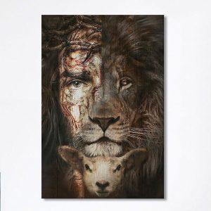 Lion And Lamb Canvas Wall Art Prints…