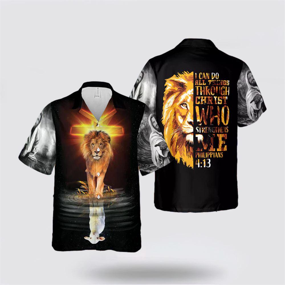 Lion And Lamb Jesus I Can Do All Thing Through Christ Lion Of Judah Christian Hawaiian Shirt – Gifts For Jesus Lovers Lion And Lamb Jesus I Can Do All Thing Through Christ Lion Of Judah Christian Hawaiian Shirt – Gifts For Jesus Lovers