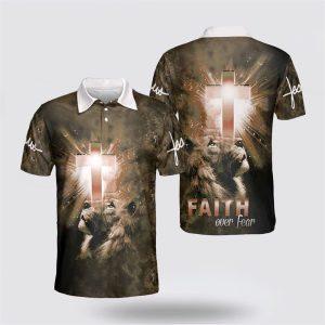 Lion Faith Over Fear Polo Shirts Gifts For Christian Families 1 dw3vsq.jpg