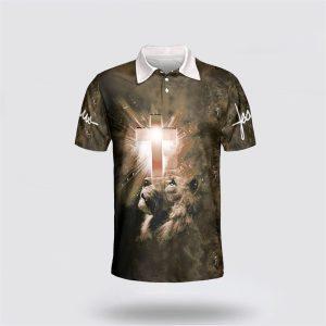 Lion Faith Over Fear Polo Shirts Gifts For Christian Families 2 yfet2w.jpg