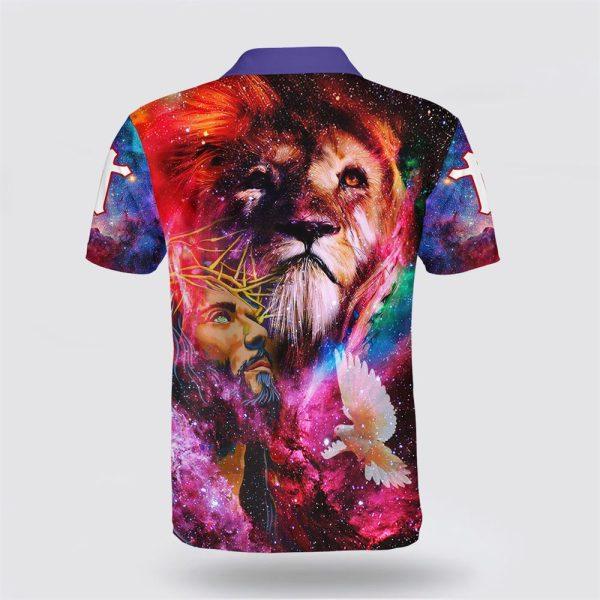 Lion Jesus And Dove Polo Shirt – Gifts For Christian Families
