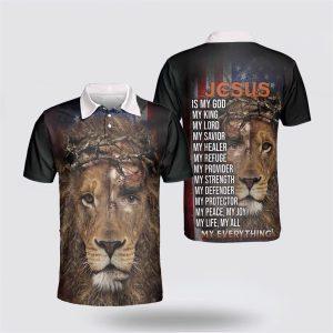 Lion Jesus Is My Everything Polo Shirts…