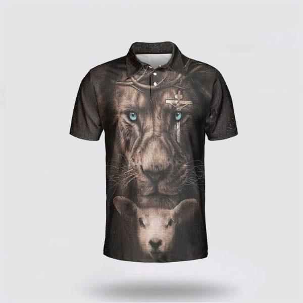 Lion Lamb Of God Jesus Polo Shirts – Gifts For Christian Families