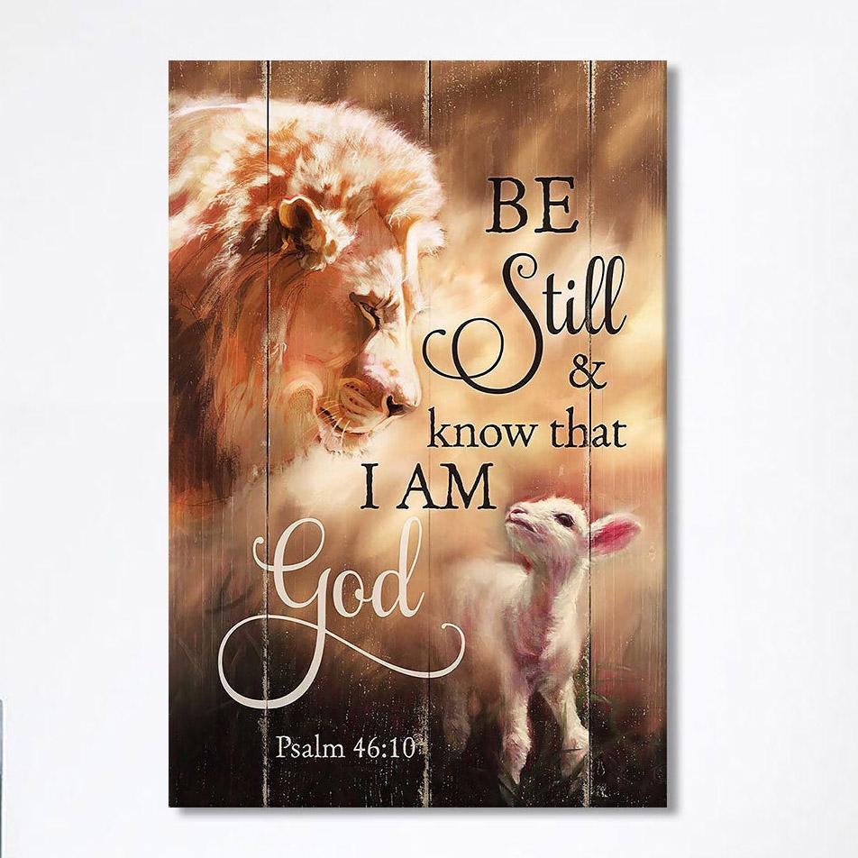 Lion Lamb Of Jesus Be Still And Know That I Am God Canvas Art – Christian Art – Bible Verse Wall Art – Religious Home Decor Lion Lamb Of Jesus Be Still And Know That I Am God Canvas Art – Christian Art – Bible Verse Wall Art – Religious Home Decor