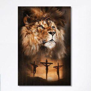 Lion Of Judah Crown Of Thorn Canvas…