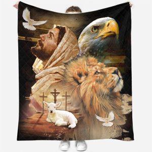 Lion Of Judah Dove Eagle Christian Quilt Blanket Gifts For Christians 2 birmry.jpg