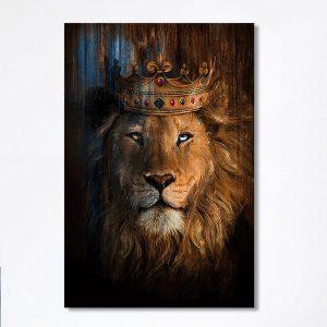 Lion Of Judah Gorgeous Crown Canvas –…
