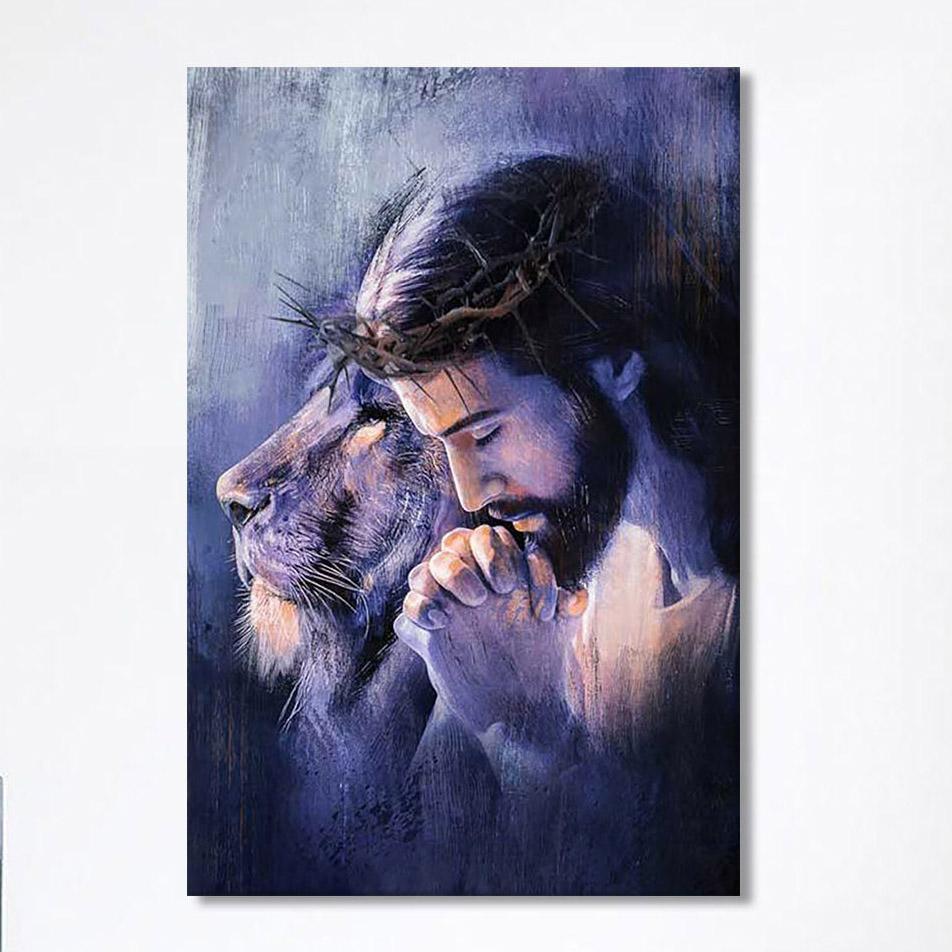 Lion Of Judah Jesus Prayer Canvas – Lion Canvas Print – Christian Wall Art Canvas – Religious Home Decor Lion Of Judah Jesus Prayer Canvas – Lion Canvas Print – Christian Wall Art Canvas – Religious Home Decor