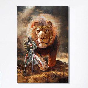 Lion Of Judah Knight Of God Canvas…